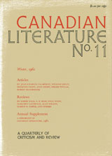 					View No. 11 (1962): Canadian Literature
				