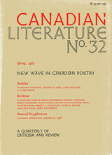 					View No. 32 (1967): New Wave in Canadian Poetry
				
