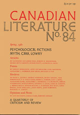 					Afficher No. 84 (1980): Psychological Fictions: Myth, Carr, Lowry
				