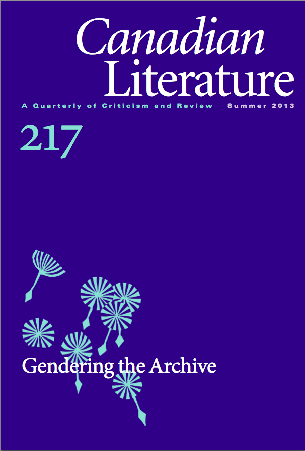 					Afficher No. 217 (2013): Gendering the Archive
				