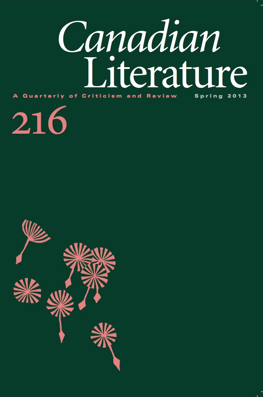 					View No. 216 (2013): Canadian Literature
				