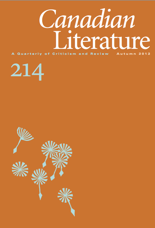 					View No. 214 (2012): Canadian Literature
				
