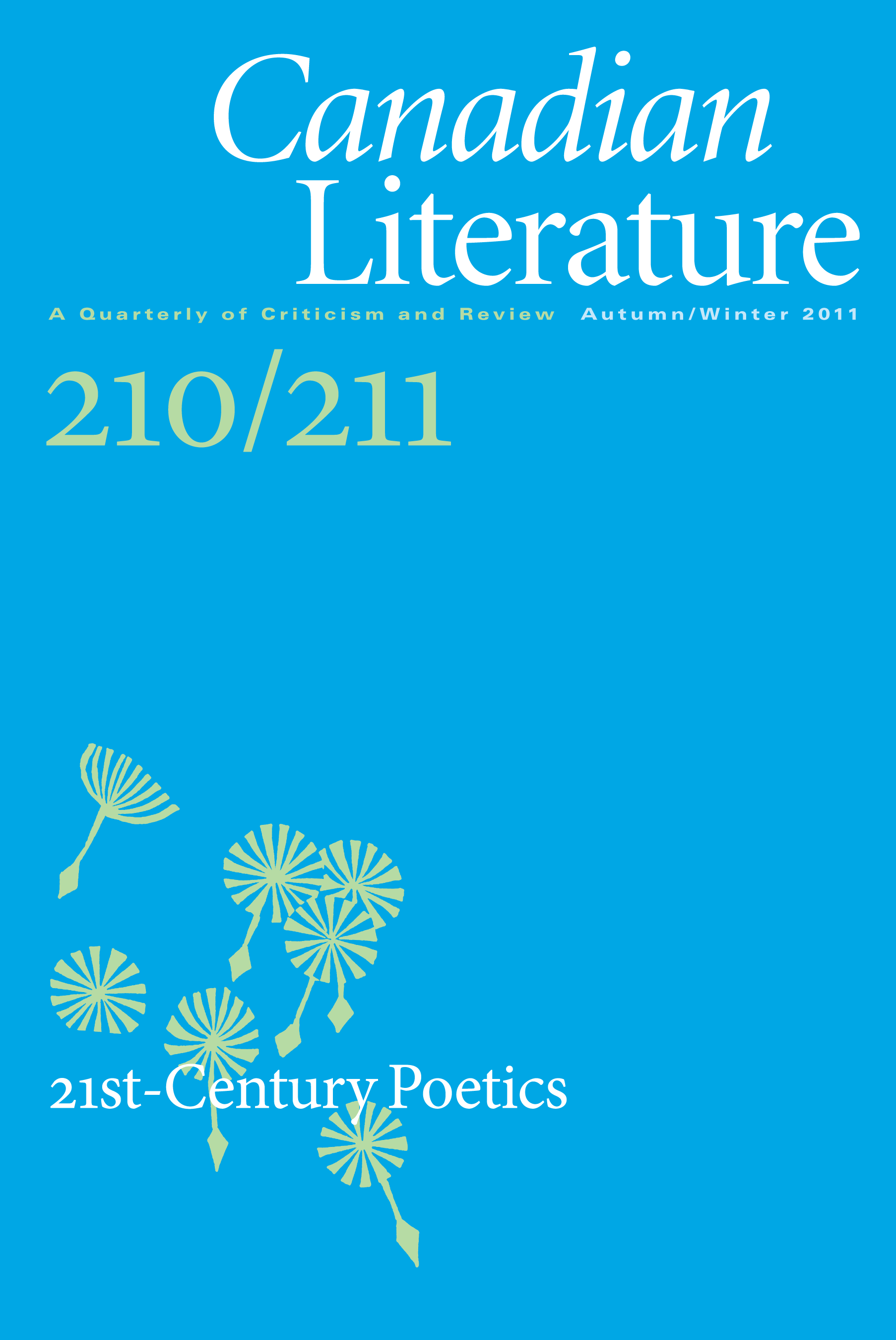 					Afficher No. 210-11 (2011): 21st-Century Poetics
				