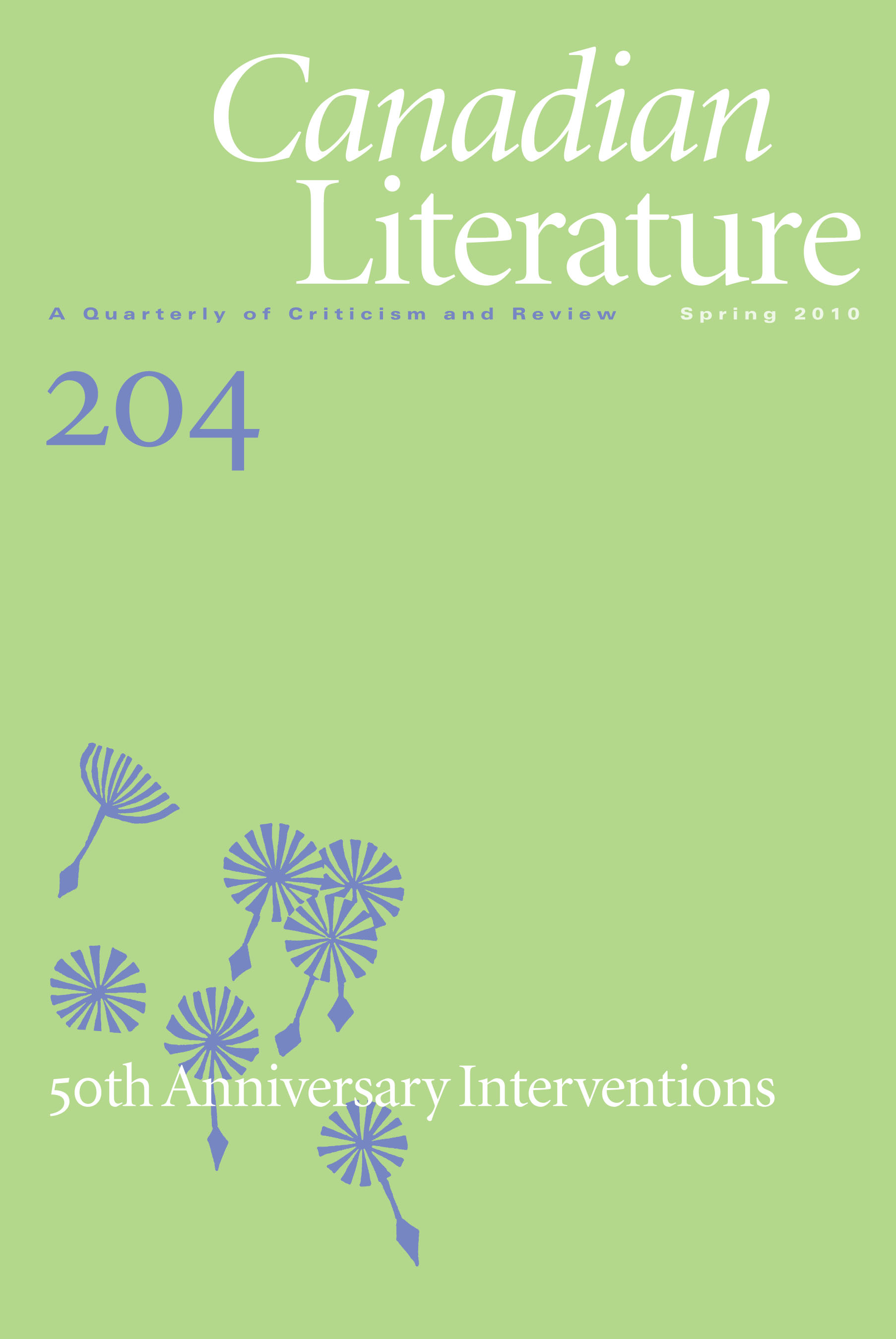 					View No. 204 (2010): 50th Anniversary Interventions
				