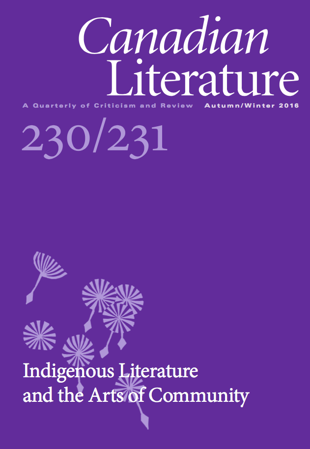 					Afficher No. 230-1 (2016): Indigenous Literature and the Arts of Community
				