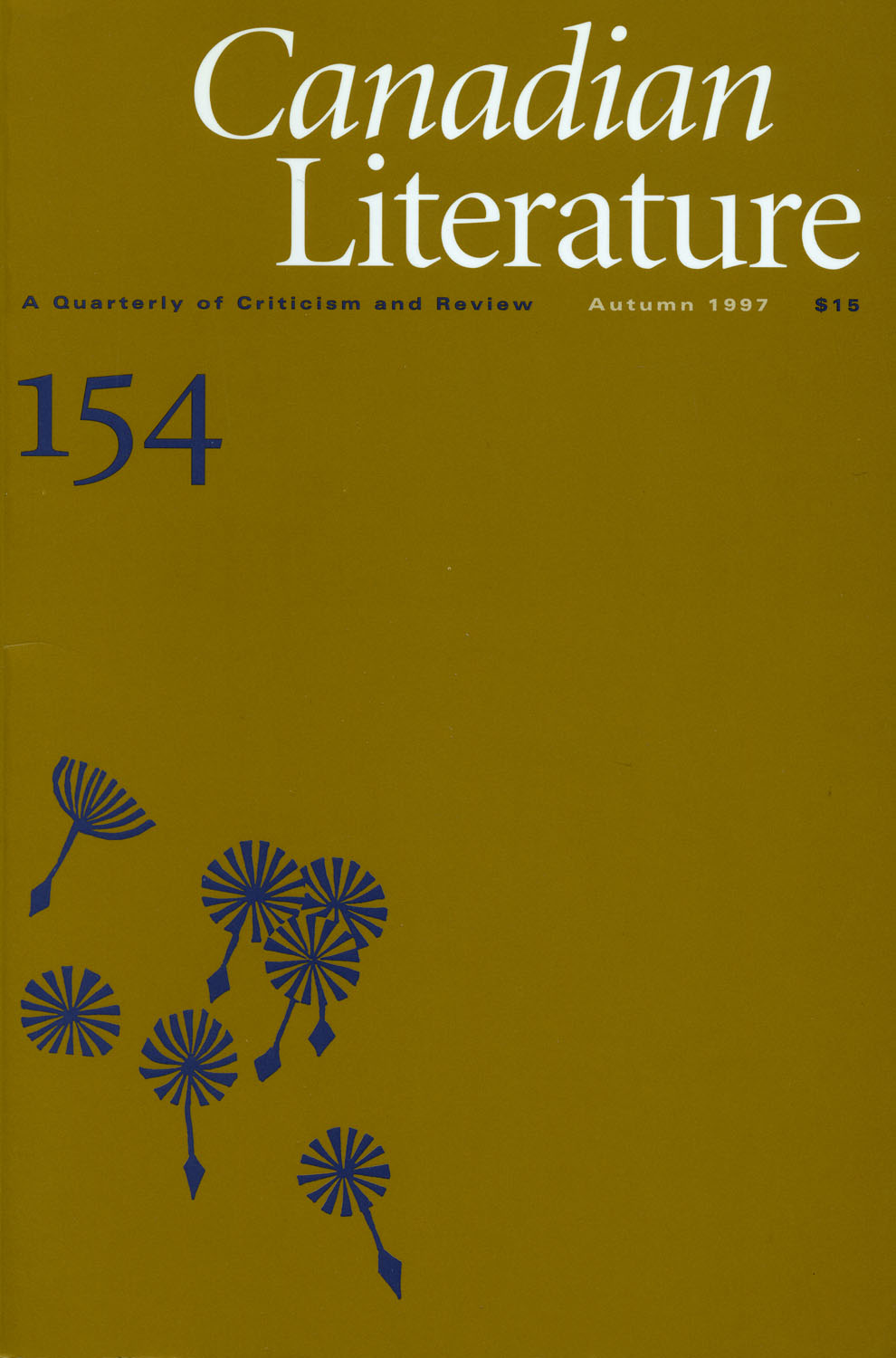 					Afficher No. 154 (1997): Canadian Literature
				