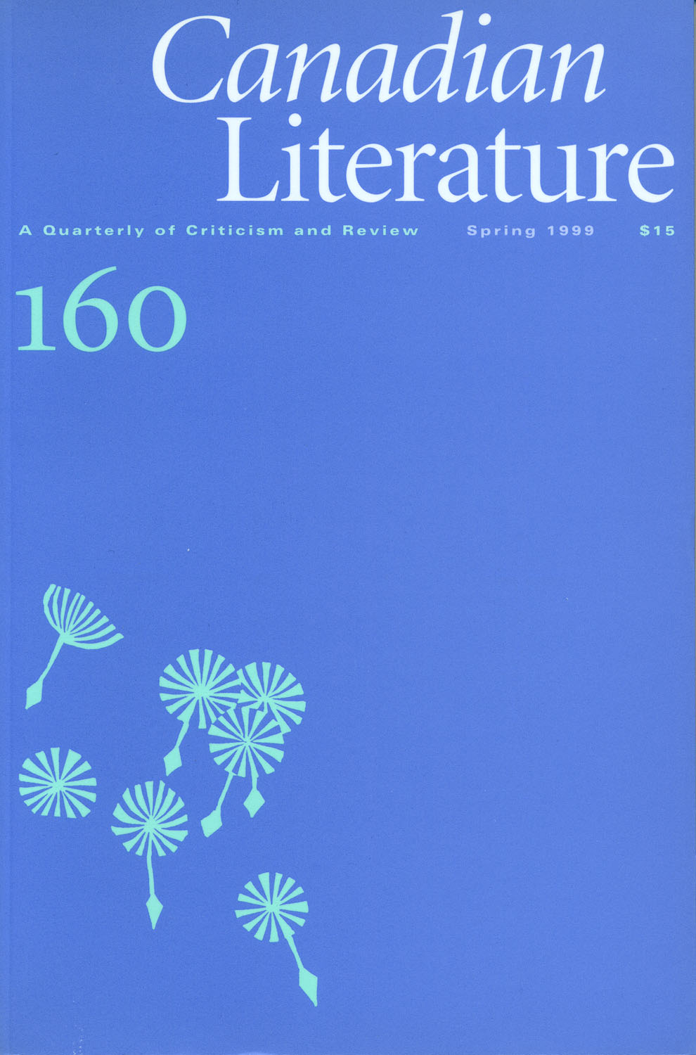 					View No. 160 (1999): Canadian Literature
				