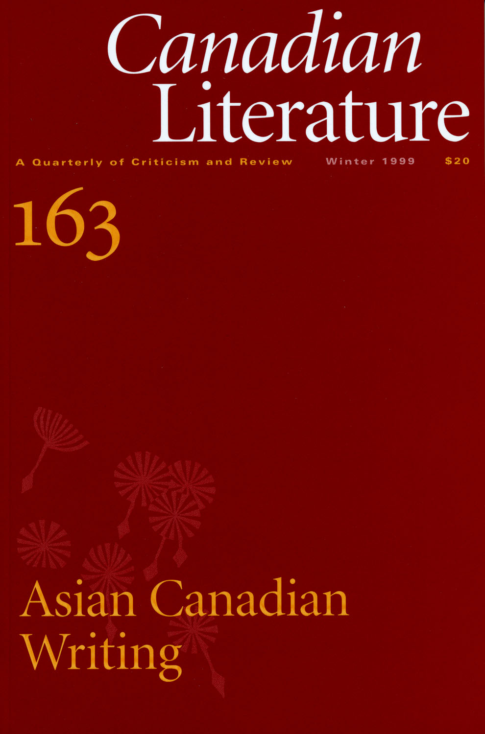 					Afficher No. 163 (1999): Asian Canadian Writing
				