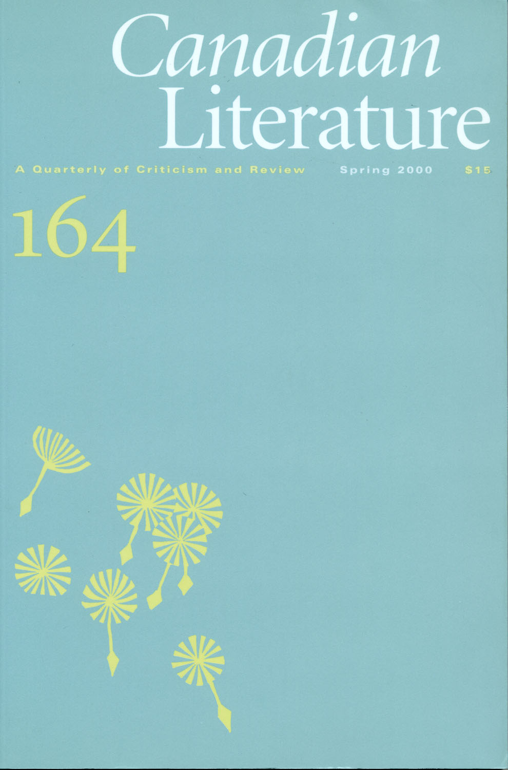 					Afficher No. 164 (2000): Canadian Literature
				