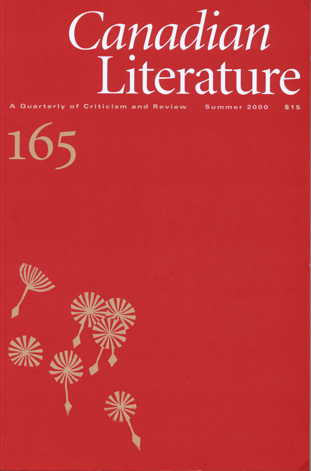 					View No. 165 (2000): Canadian Literature
				