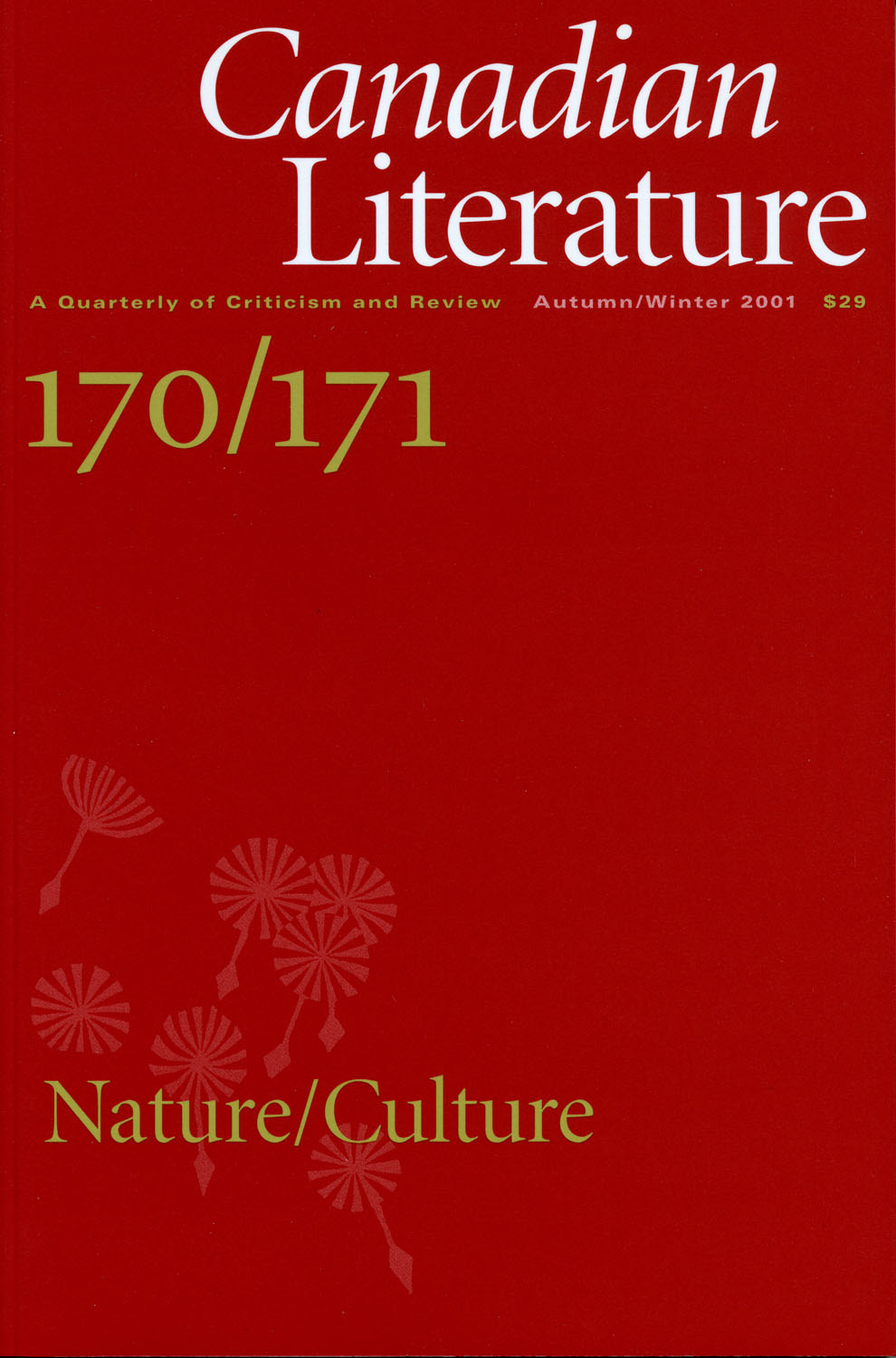 					Afficher No. 170-171 (2001): Nature/Culture
				