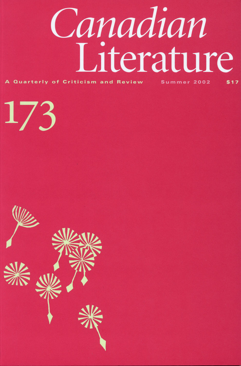 					View No. 173 (2002): Canadian Literature
				