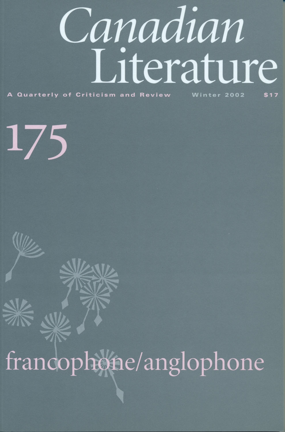 					Afficher No. 175 (2002): francophone/anglophone
				