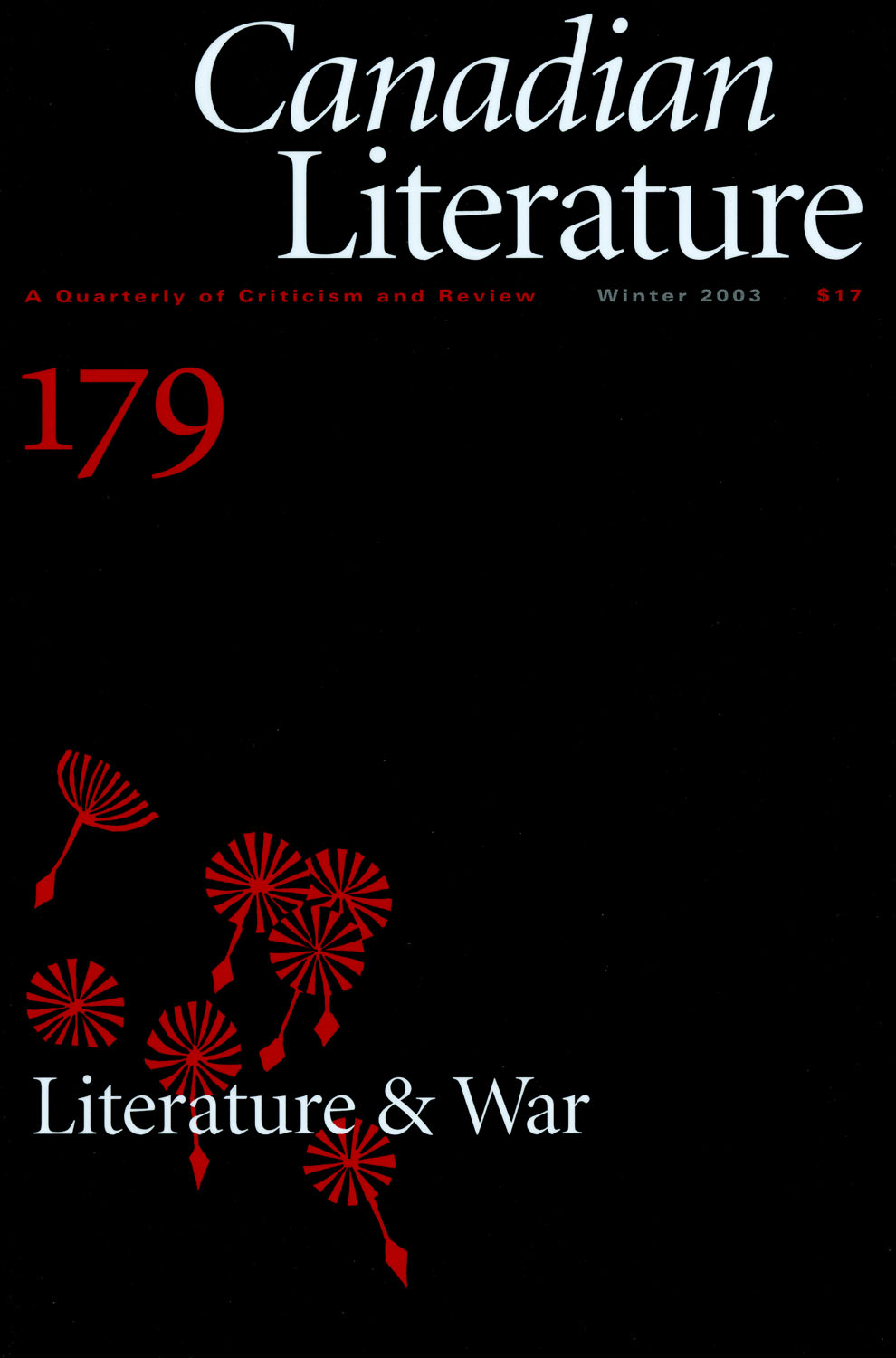 					Afficher No. 179 (2003): Literature & War
				