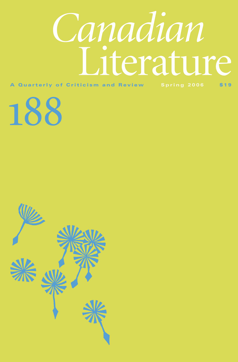 					View No. 188 (2006): Canadian Literature
				